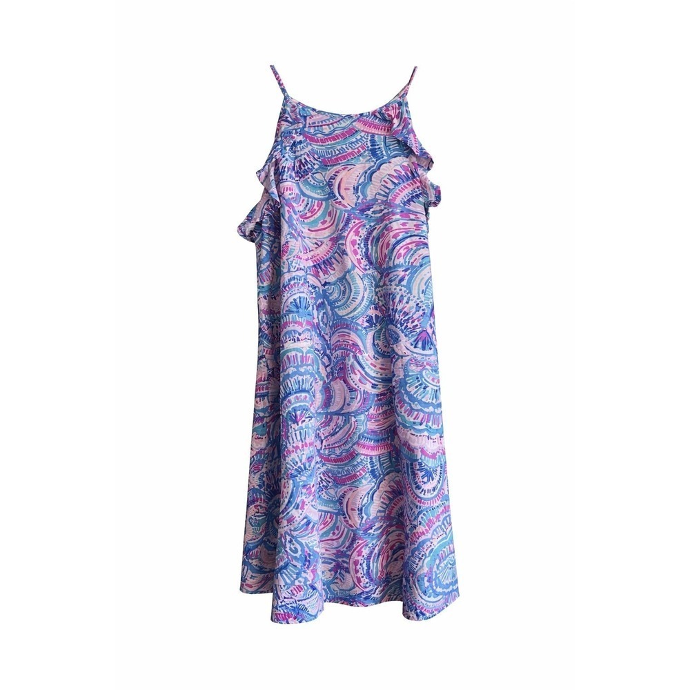Lilly Pulitzer Billie Dress XS Happy As A Clam Halter Resort Coastal Cotton